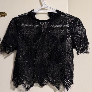 Forever 21 Black Lace Blouse